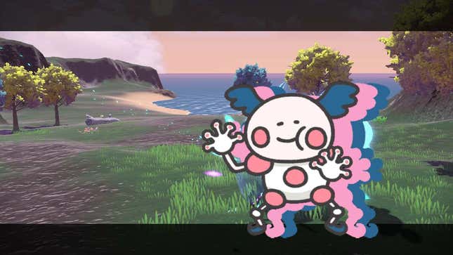 A chibi Mr. Mime in the wilds of Hisui.