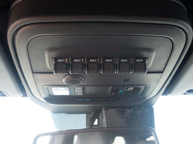 Image for article titled The 2022 Ford Bronco Raptor Has all the Good Buttons and Switches