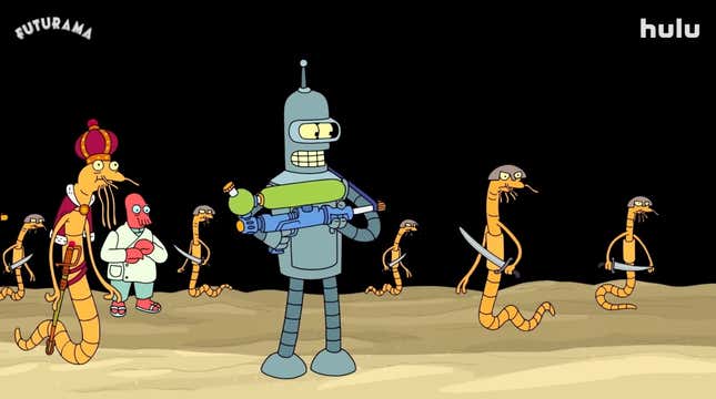 Image for article titled Futurama's Return Is Equal Parts Nostalgic and Very, Very 2023