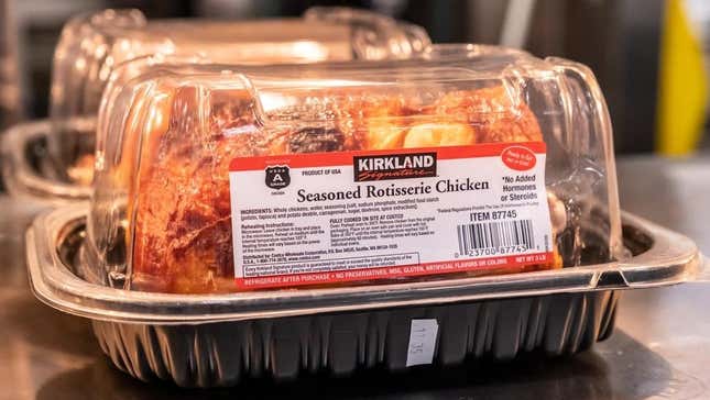 Costco Kirkland rotisserie chicken in package