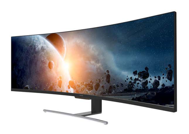 Imagen para el artículo titulado Este monitor de 49" de Viotek es bueno para trabajar, mejor para jugar y más barato que las alternativas