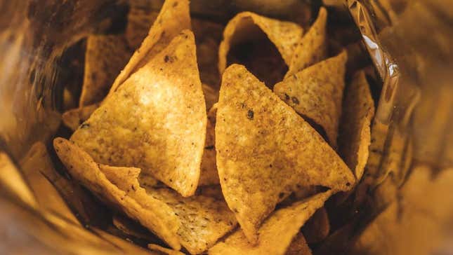 Doritos inside chip bag