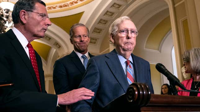 Image for article titled Doctors Confirm McConnell Had A Stroke After Imagining A Happy Black Person