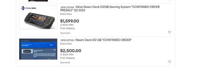 Imagen para el artículo titulado La fiebre de la reventa llega ya a la nueva Steam Deck de Valve