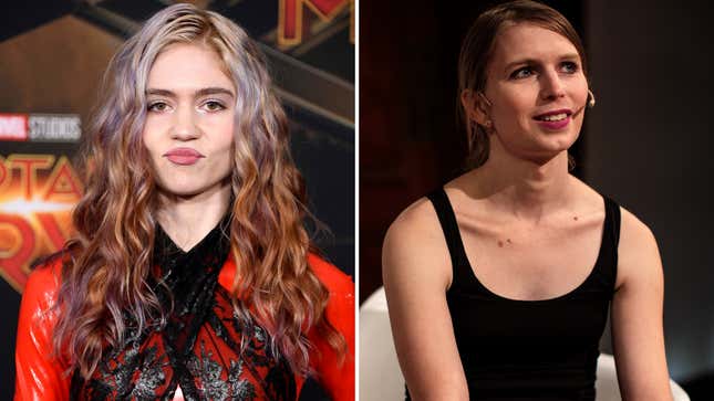 Image for article titled Grimes Is Dating Chelsea Manning After Having a Secret Baby with Elon Musk, Okay?