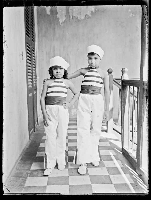 Unknown Artist (Senegal): Two Girls, Indoors, ca. 1915.