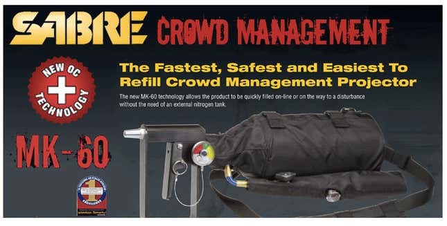 Image for article titled The pepper spray cops are using in Hong Kong likely came from a town close to… Ferguson