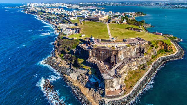 An aerial view of Puerto Rico