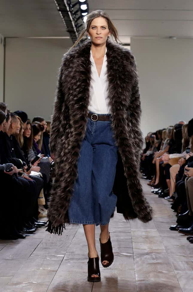 Michael Kors denim culottes, PS Dept personal shopping app