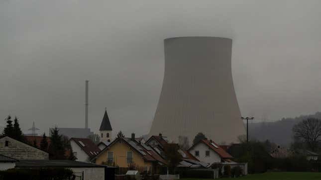 The Isar 2 nuclear power plant in Munich, which was disconnected from the grid over the weekend.