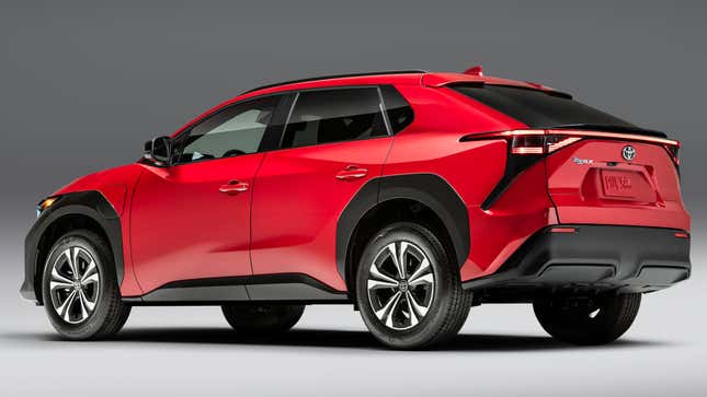 Image for article titled Toyota Says Its bZ4X Will Get Up To 250 Miles Of Range And Will Arrive Next Year