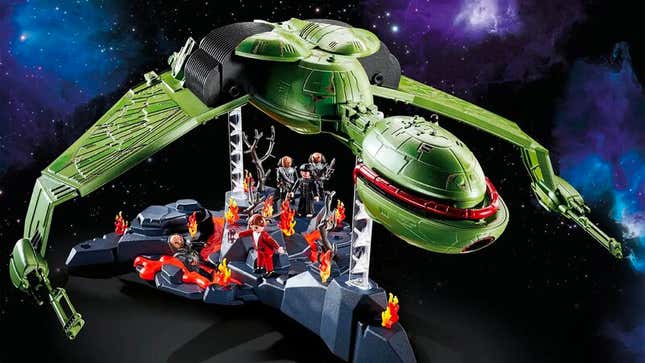 The full Playmobil Star Trek Klingon Bird-of-Prey playset.