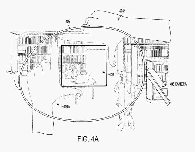 Image for article titled Google wants you to use your fingers to take photos on the next Google Glass
