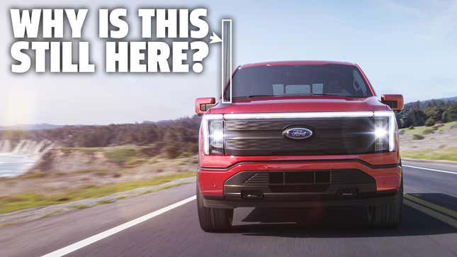 Image for article titled Here&#39;s Why A Modern Truck Like the 2022 Ford F-150 Lightning Still Has Such An Old-School Antenna