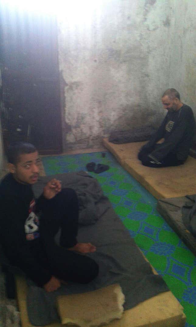 Inmates in Hama prison.