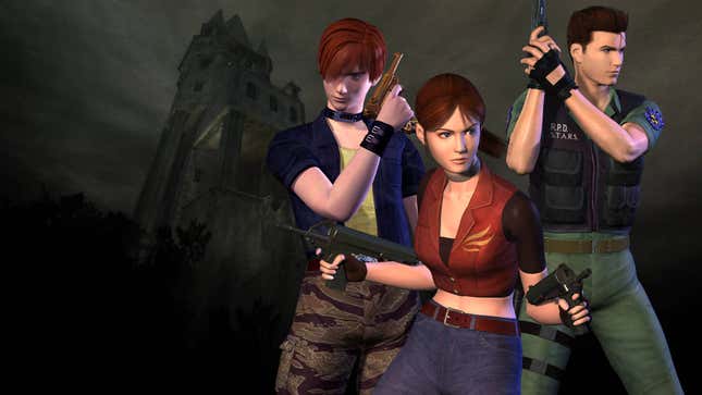 Three angsty looking youngsters hold guns, presumably to hold off zombies.
