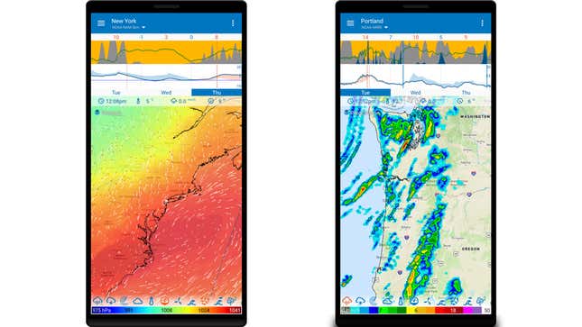 Image for article titled The 7 Best Weather Apps to Replace Dark Sky on iPhone and Android