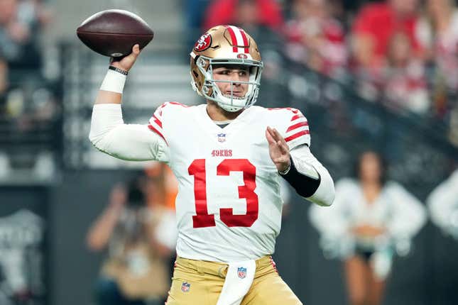 Image for article titled It&#39;s too early for the 49ers to declare their QB1