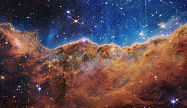 The Carina Nebula as seen by Webb.