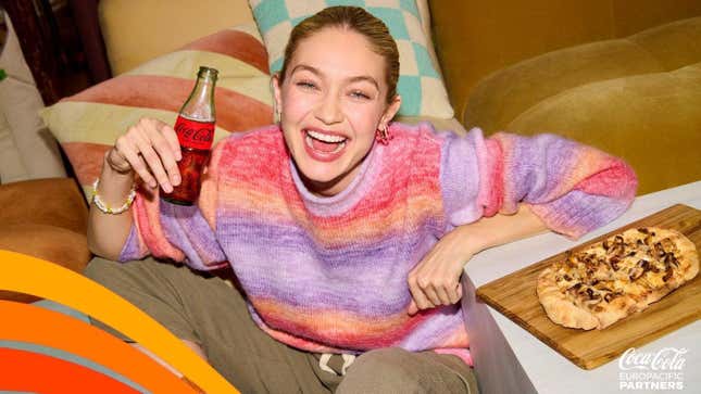 Image for article titled I&#39;m Having Nightmares About Gigi Hadid Forcing Coco-Cola Down My Throat