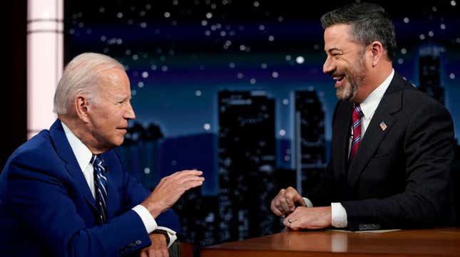 Image for article titled Biden Tells Jimmy Kimmel He&#39;s Thinking About Maybe Doing Something to Protect Abortion Rights