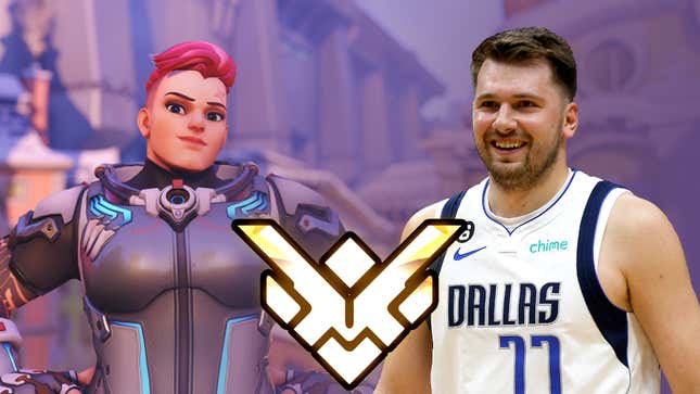 Overwatch's Zarya and NBA star Luca Doncic