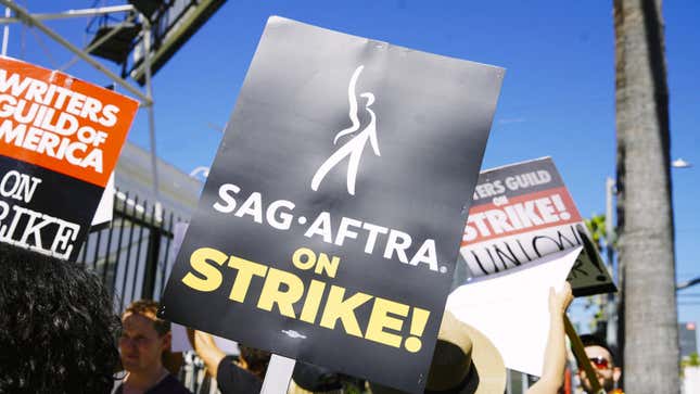 The SAG-AFTRA/WGA picket line on Friday