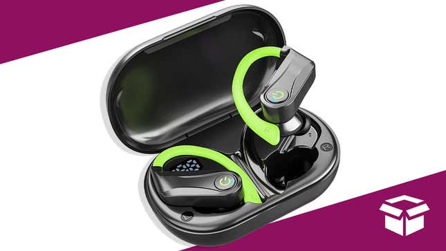 Work up a sweat while listening to music with these sport earbuds.