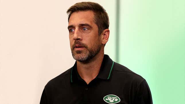 Image for article titled Aaron Rodgers Urges Jets To Trade Every Pick After Numerological Study Reveals Terrible Omens