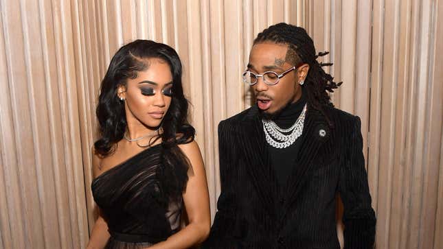 Saweetie and Quavo attend the 2019 GQ Men of the Year celebration on December 05, 2019.