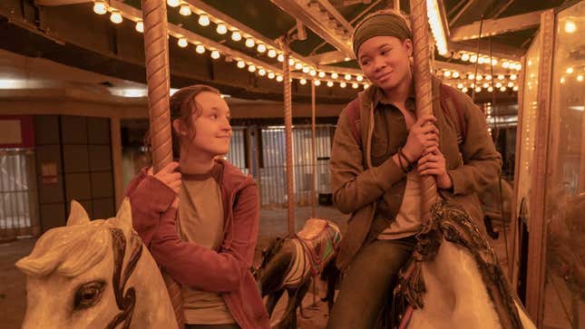 ellie and riley on carousel