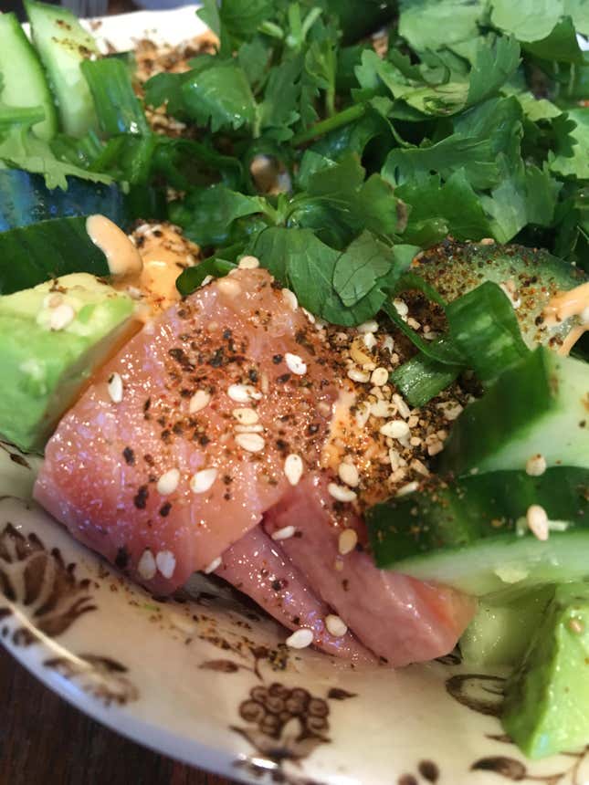 Salmon poké.