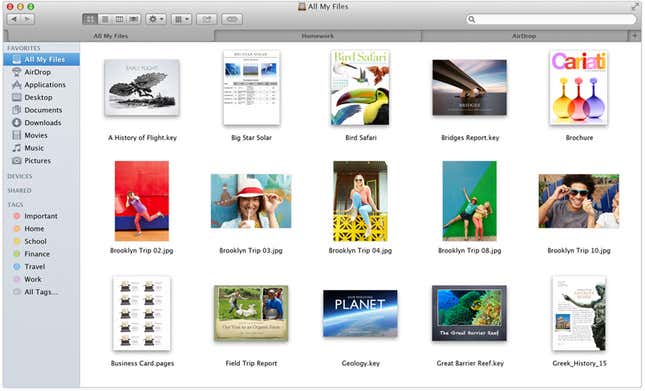 Tabbed browsing for the Finder, because what’s your hard drive but a local cache fo the web?