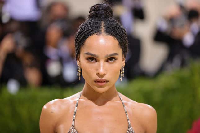 NEW YORK, NEW YORK - SEPTEMBER 13: Zoe Kravitz attends The 2021 Met Gala Celebrating In America: A Lexicon Of Fashion at Metropolitan Museum of Art on September 13, 2021 in New York City. (Photo by Theo Wargo/Getty Images)