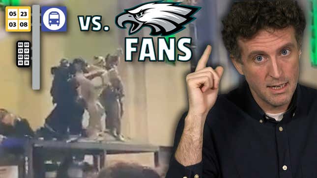 Eagles' fans bus stop fail