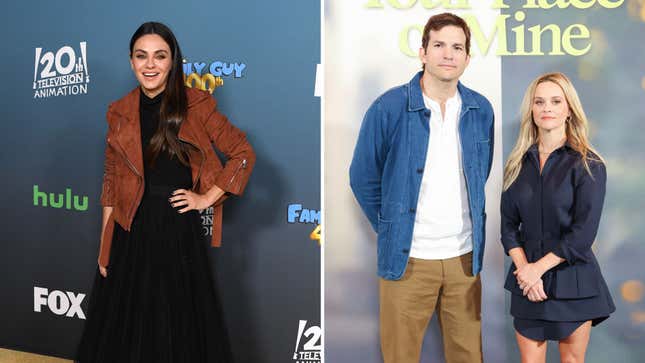 Image for article titled Mila Kunis Tried, Failed to Fix Ashton Kutcher&#39;s and Reese Witherspoon&#39;s Painful Lack of Chemistry