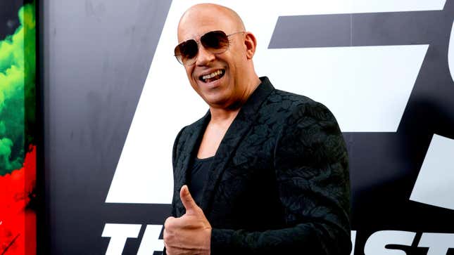 Vin Diesel at the premiere of F9.