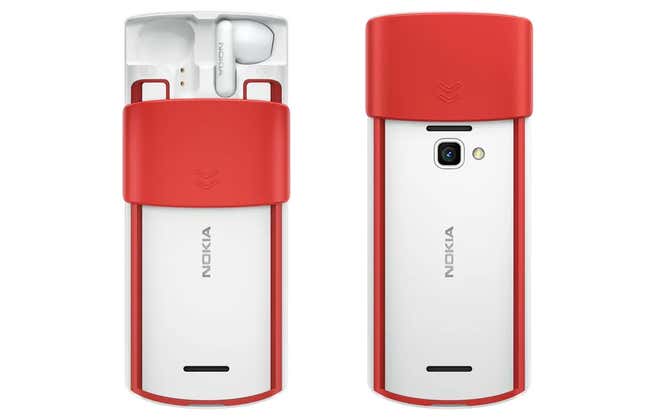 Imagen para el artículo titulado Lo nuevo de Nokia es un teléfono que incluye auriculares en su interior