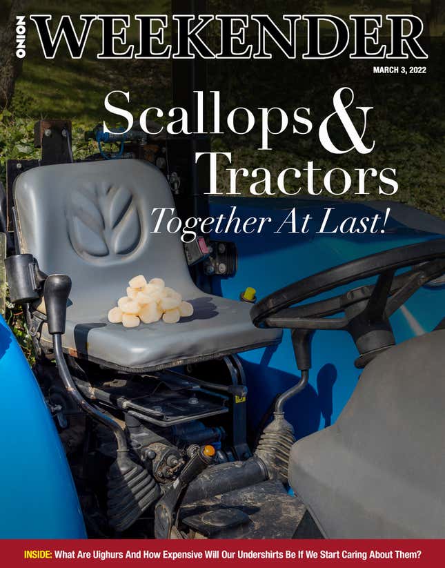 Image for article titled Scallops And Tractors: Together At Last!