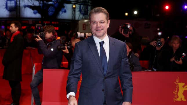 Matt Damon attends "Kiss the future" premiered during the 73rd Berlinale International Film Festival Berlin on February 19, 2023 in Berlin, Germany. 