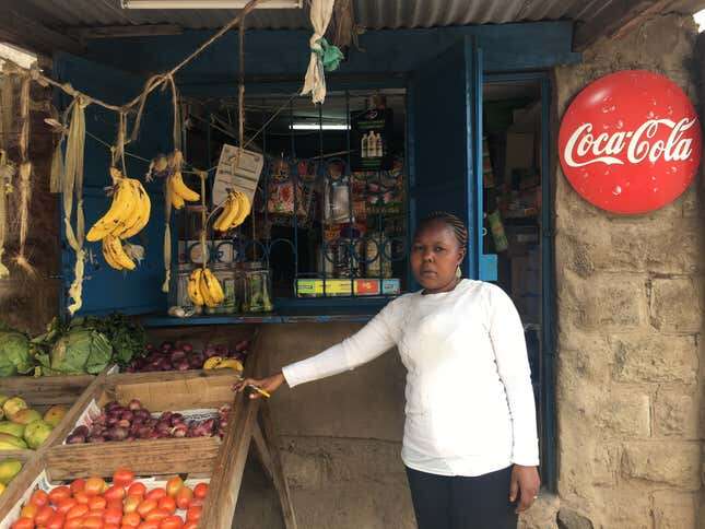 Jannifer Waceke at her shop in Nairobi’s South C neighborhood