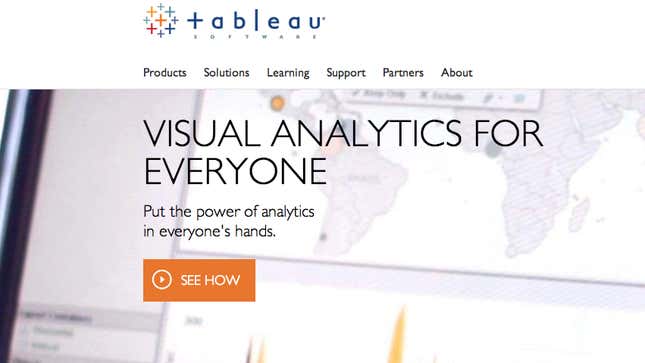 Image for article titled Tableau’s $150 million IPO offers more proof of Big Data’s big growth potential
