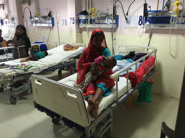 The paediatric ICU at Baba Raghav Das Medical College, Gorakhpur on Aug. 14.