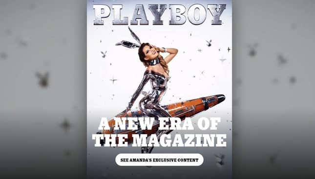 Un pantallazo de la web de Playboy con los contenidos exclusivos de la modelo Amanda Cerny.