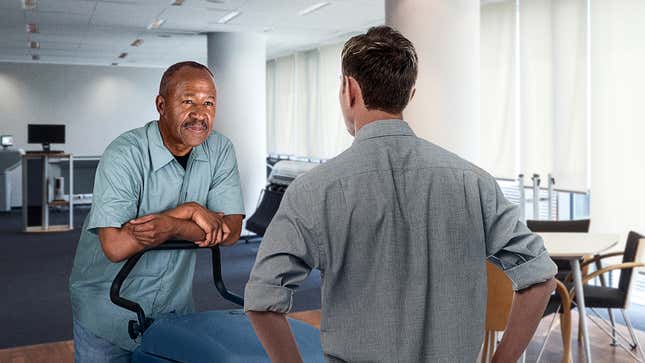 Image for article titled Mysterious Black Janitor Annoyed To Be Wasting His Folk Wisdom On White Man Asking Crypto Advice