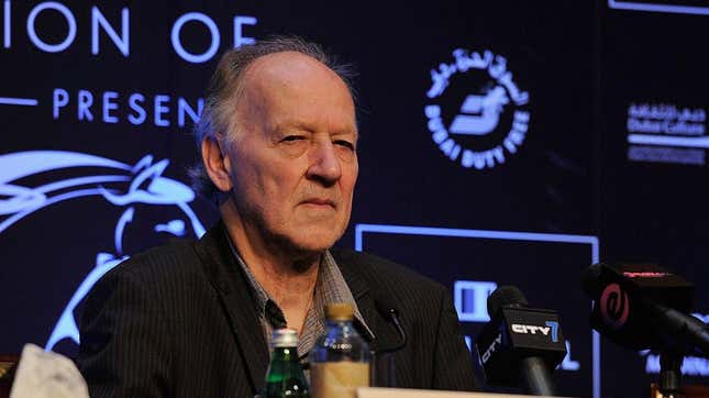  Werner Herzog at a press occasion.