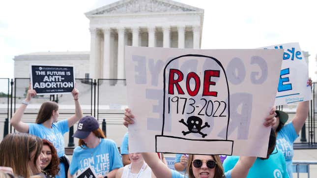 A protest outside the Supreme Court building in Washington D.C. was just one of many demonstrations in the immediate aftermath of the Roe overturn. And while people took to the streets, the Department of Homeland Security took to the tweets. 