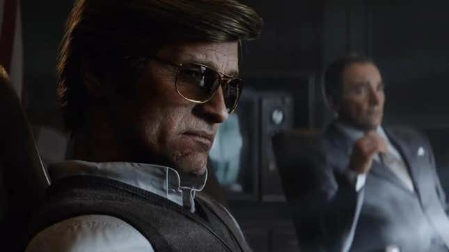 Shadowy figures from Call of Duty: Black Ops Cold War discuss conspiracies in a smoke-filled room.