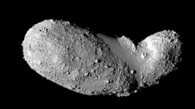 Rubble pile asteroid Itokawa. 