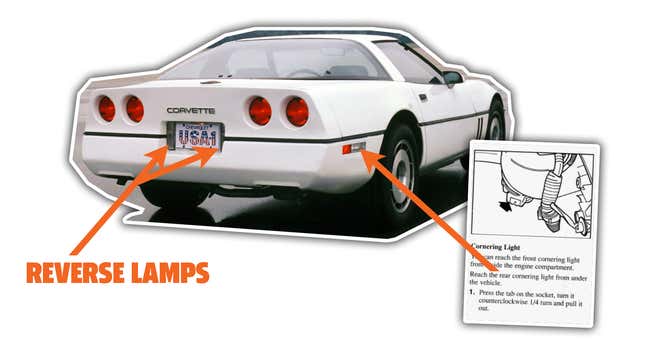 Image for article titled The C4 Corvette Had Reverse Lamp And Seat Belt Features Found Nowhere Else